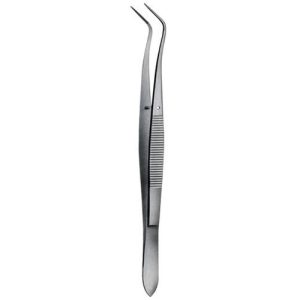 Hammacher Meriam Tweezers, Serrated Handle Pattern, Stainless Steel, 15cm