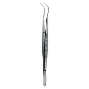 Hammacher Meriam Tweezers, Serrated Handle Pattern, Stainless Steel, 16cm