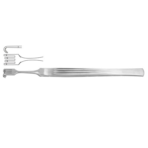 Cottle Alar Hook 4 Semi Sharp Prongs 14 cm