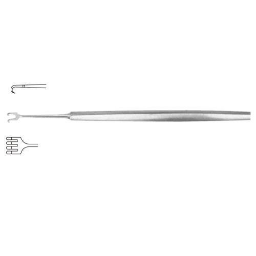 Rollet Fine Wound Retractor 4 Blunt Prongs 13.5 cm, Width 7.0 mm