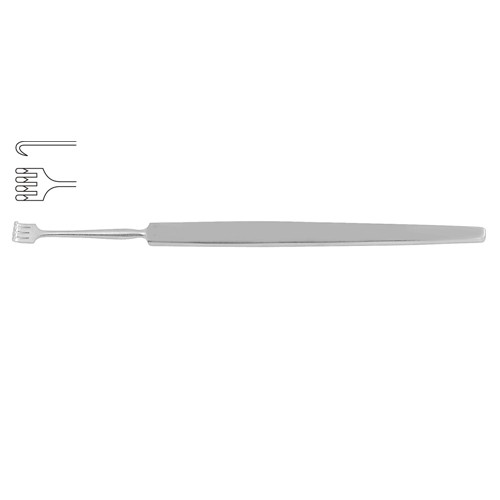 Knapp Fine Wound Retractor 4 Sharp Prongs 13.5 cm