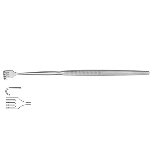 Wound Retractor 4 Blunt Prongs 16.5 cm