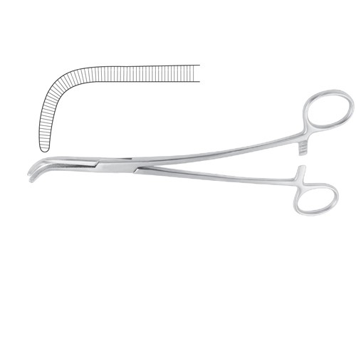 Gray Dissecting and Ligature Forcep Curved S Shaped 22 cm