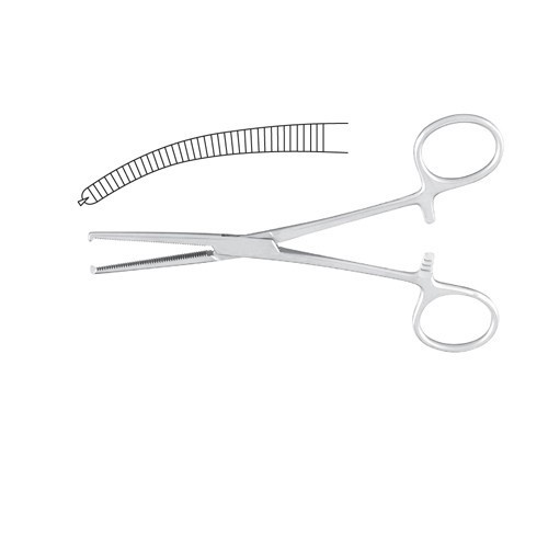 Kocher Haemostatic Forceps Curved – 1 x 2 Teeth 15 cm