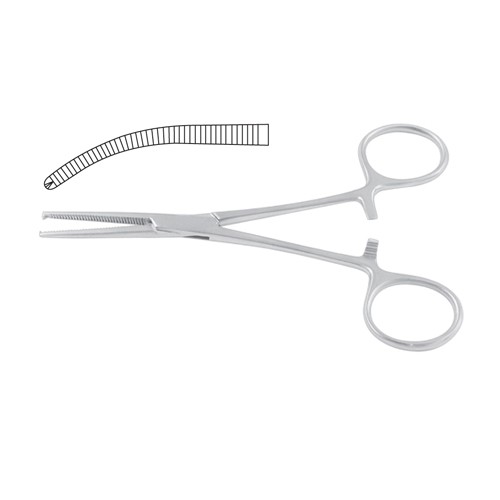 Kocher-Nippon Haemostatic Forceps Curved – 1 x 2 Teeth 14.5 cm