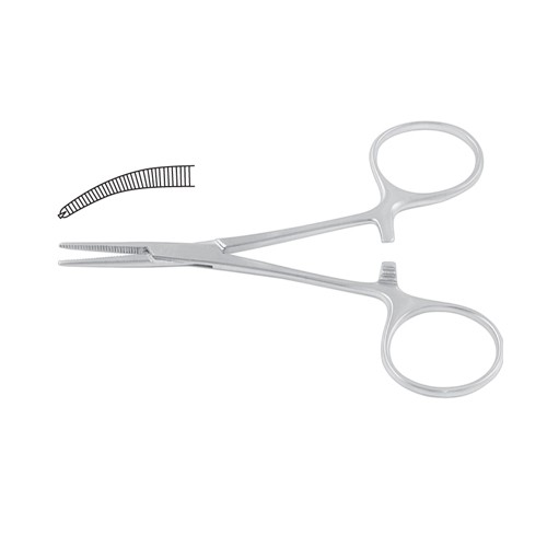 Hartmann Haemostatic Forcep Curved – 1 x 2 Teeth 9.5 cm