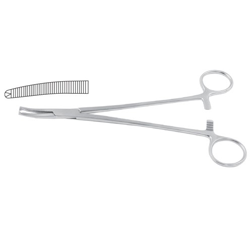 Faure Peritoneum Forcep Curved – 1 x 2 Teeth 21 cm