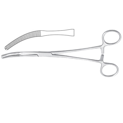 Mikulicz Peritoneum Forcep Curved – 1 x 2 Teeth 20 cm