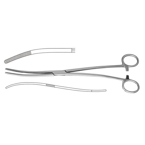 Bozemann Sponge Holding Forcep Curved S Shaped 26 cm