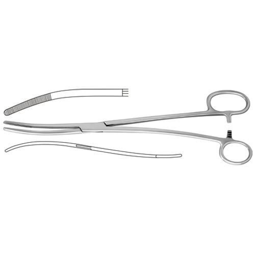 Bozemann-Douglas Sponge Holding Forcep Curved S Shaped – One Large Ring 26 cm